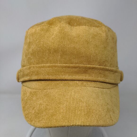 Arianna by Howards Fitted Newsboy Cap Tan One Size Stretch Corduroy - Picture 2 of 8
